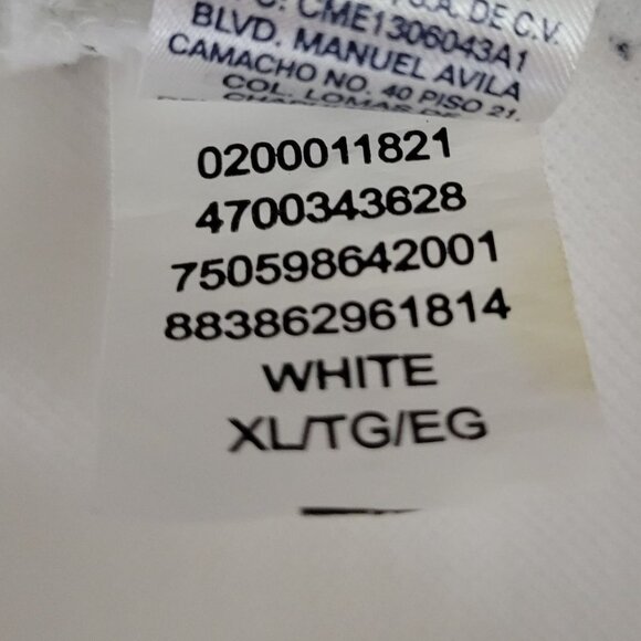 Chaps Men's XL White Hula Girl Short Sleeve Vneck 1/4 Button Cotton Polo Shirt - Picture 6 of 9